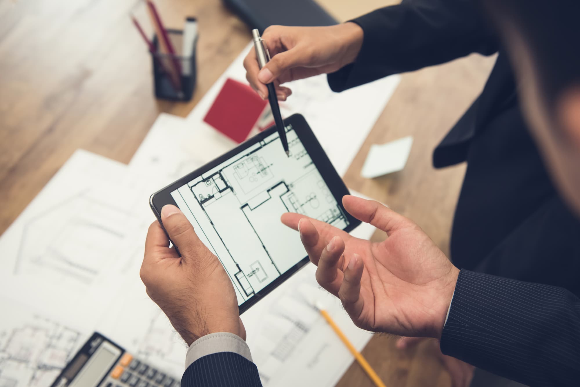 Viewing floorplans on a tablet device