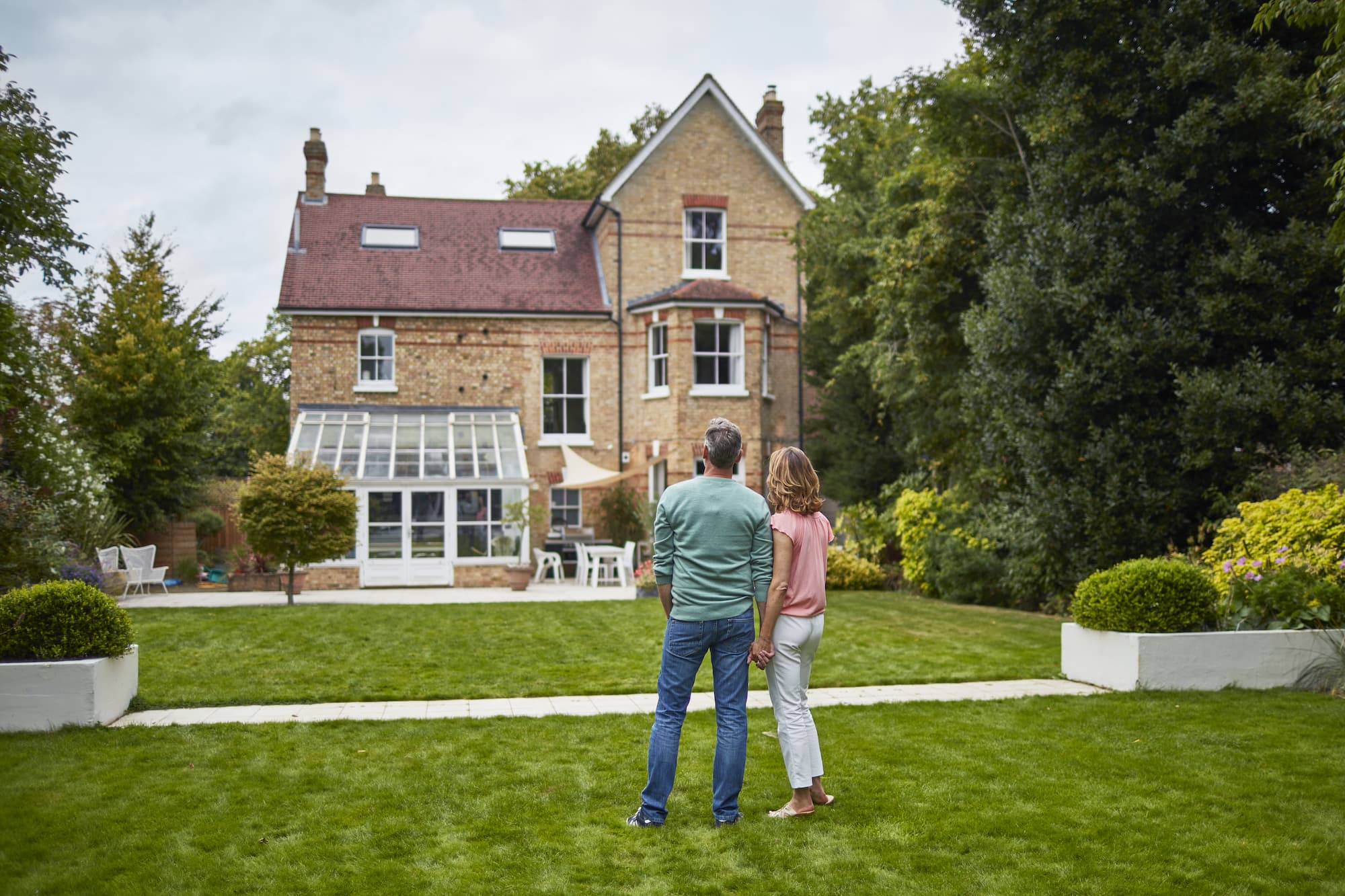 Couple looking at a premium home