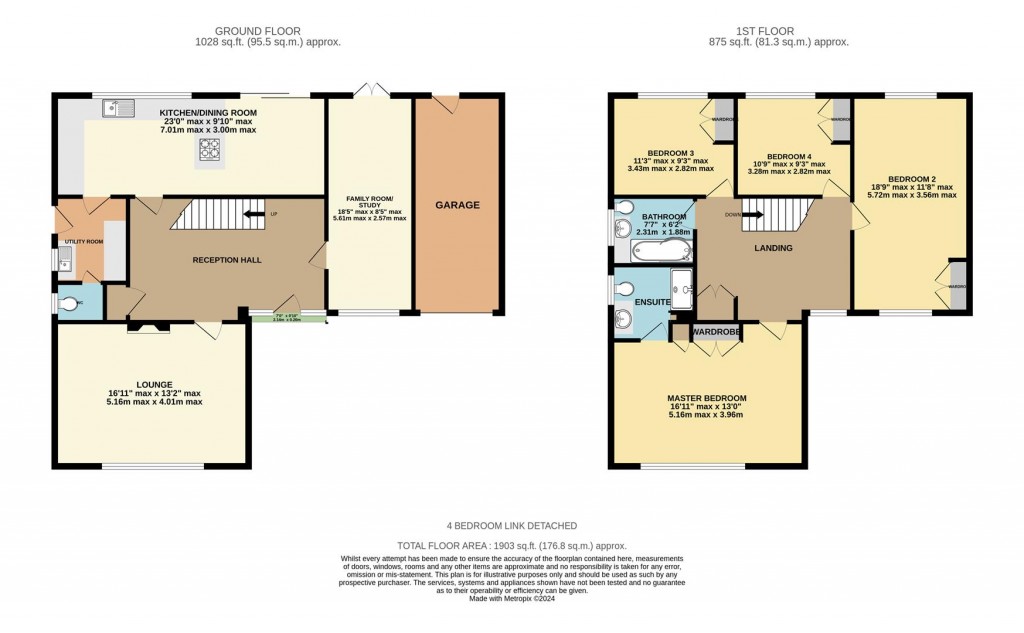 Floorplans For Bramley Road, Pamber End, Tadley
