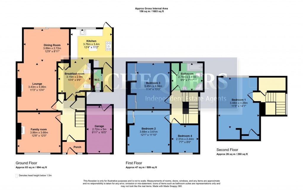 Floorplans For Hazelwood Close, Basingstoke