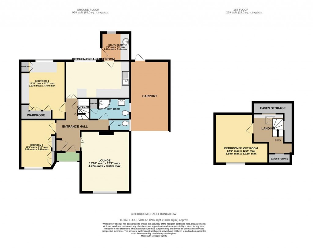 Floorplans For Linden Avenue, Old Basing, Basingstoke
