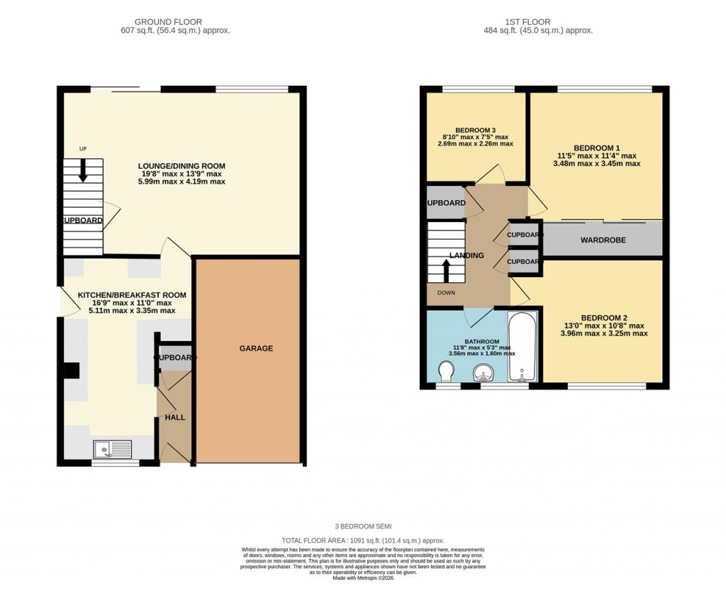 Floorplans For Coates Close, Basingstoke