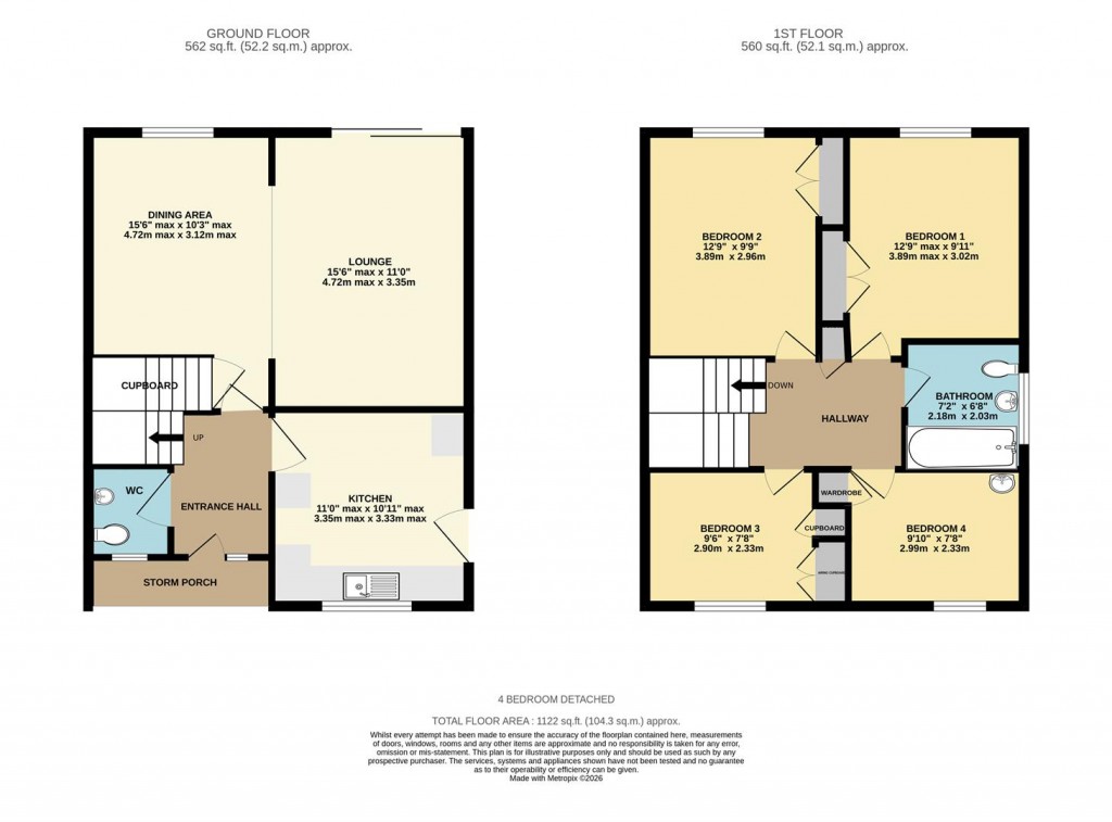 Floorplans For Coniston Road, Basingstoke