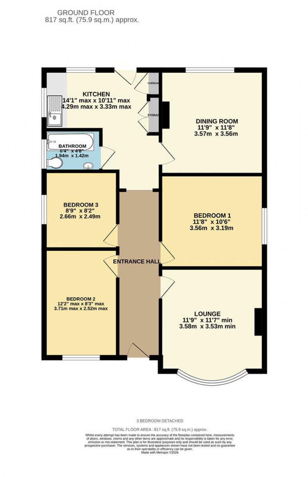 Floorplans For Hatch Lane, Old Basing, Basingstoke