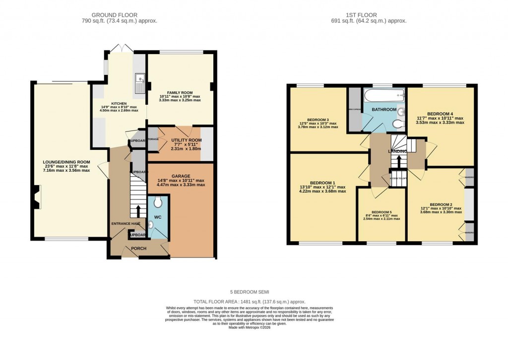 Floorplans For Willow Way, Clarke Estate, Basingstoke