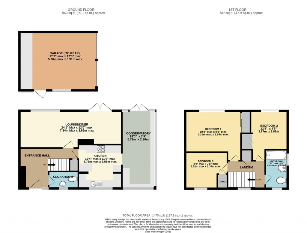 Floorplans For Well Close, North Waltham, Basingstoke
