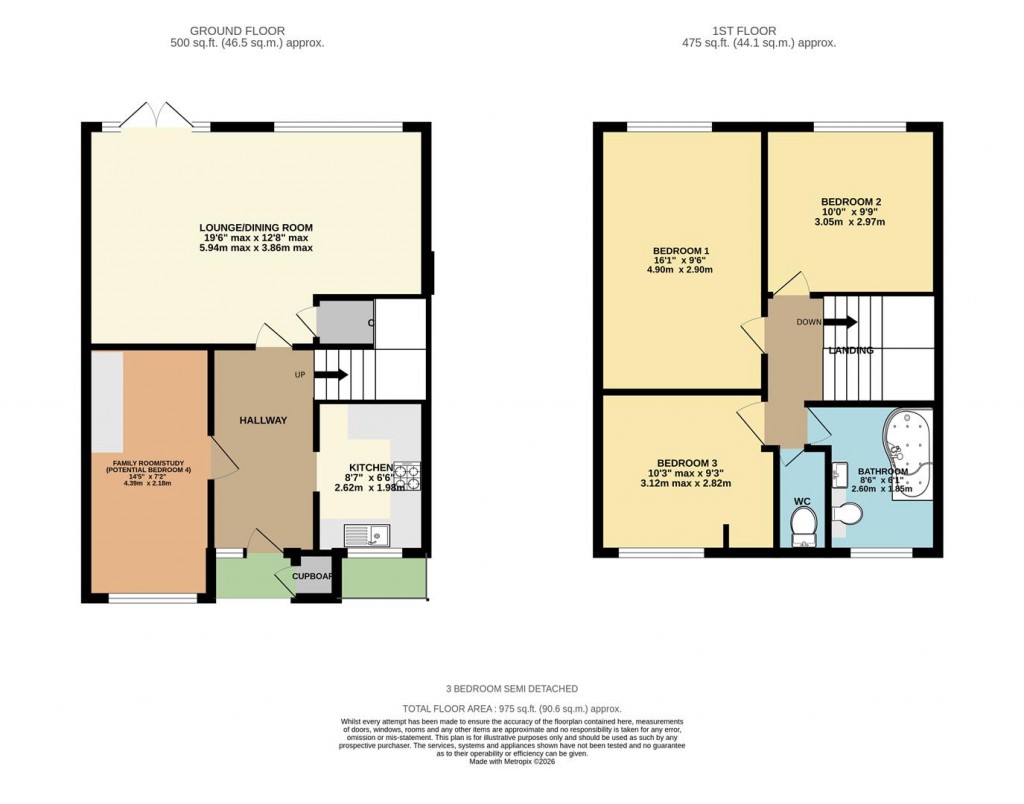 Floorplans For Derwent Road, Basingstoke