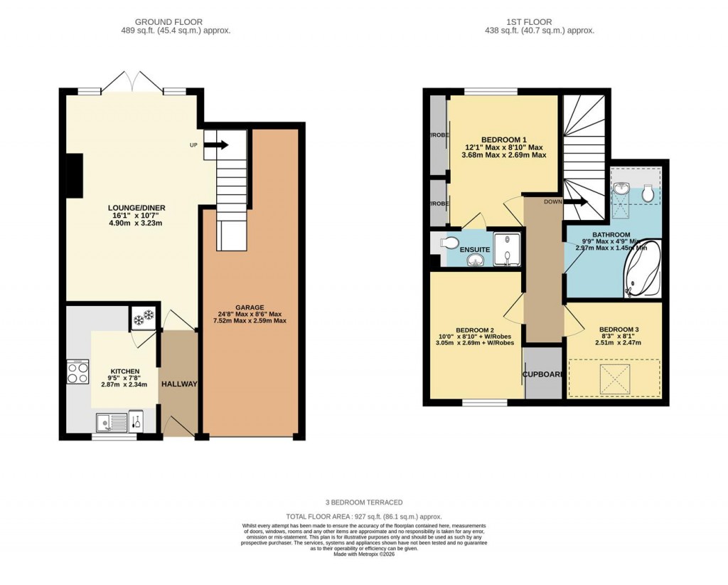 Floorplans For Woodville Close, Chineham, Basingstoke