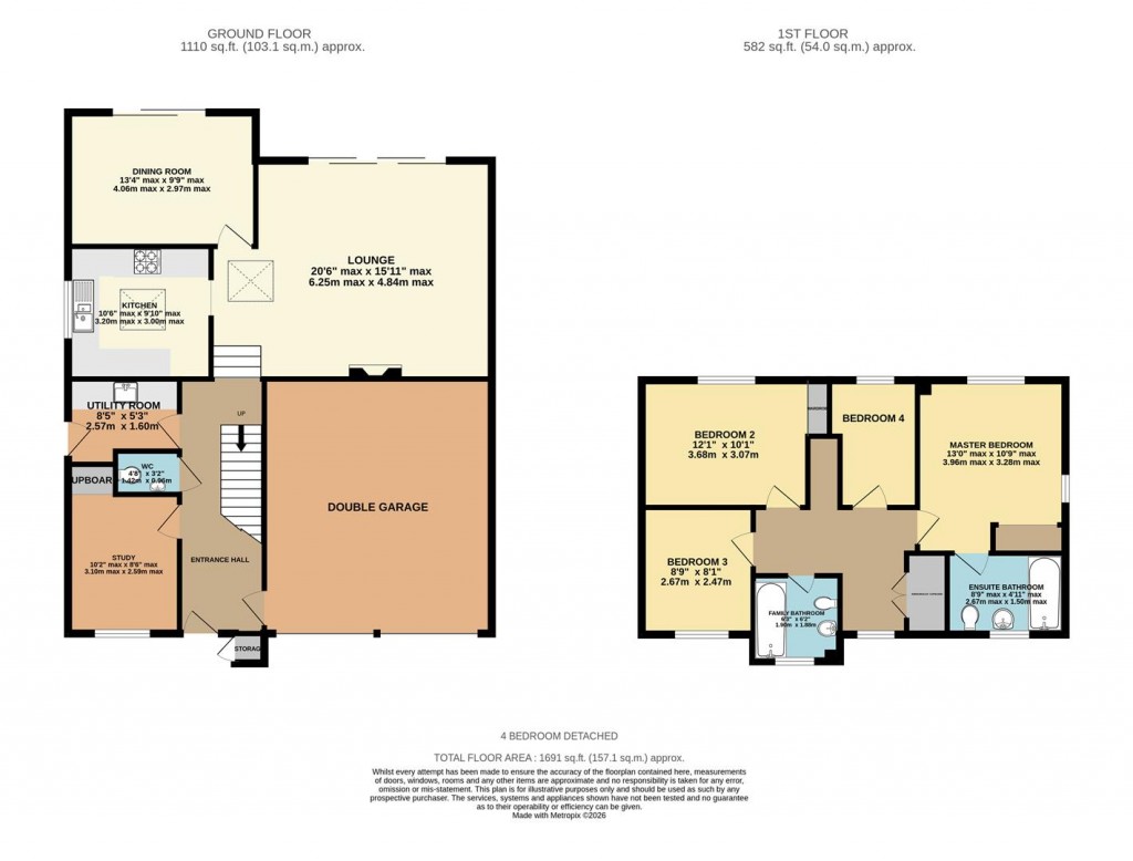 Floorplans For Brickfields Close, Lychpit, Basingstoke